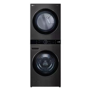 Imagem de Lava e Seca LG Washtower WK17BS6A 17kg 16kg Aço Escovado Preto com Inteligência Artificial AIDD 220V