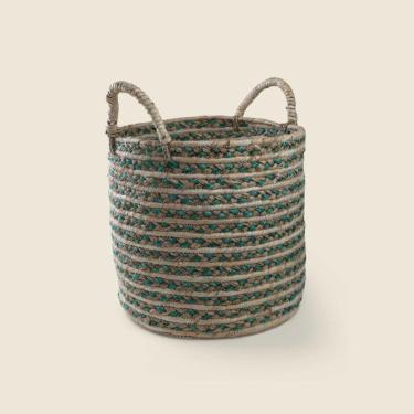 Imagem de Cesto Mint Fibra Natural Verde 31cm - A\CASA