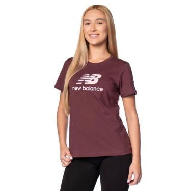 Imagem de Camiseta Feminina New Balance Standard Roxo/Rosa Claro, Roxo, G