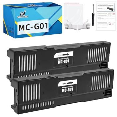 Imagem de IN INTACTECH Cartucho de manutenção MC-G01 Unidade coletora de resíduos de tinta compatível com impressoras MAXIFY GX6020 GX7020 GX7021 GX5020, pacote com 2