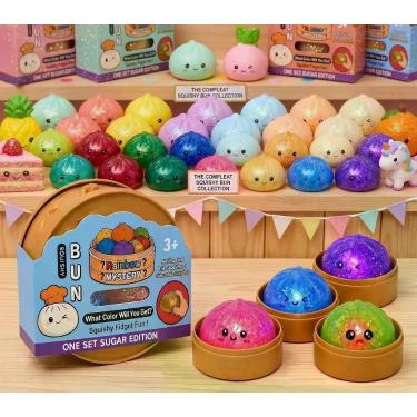 Imagem de Squishy Paozinho Surpresa Macio Caixinha de Bambu Sortido Glitter 3 an
