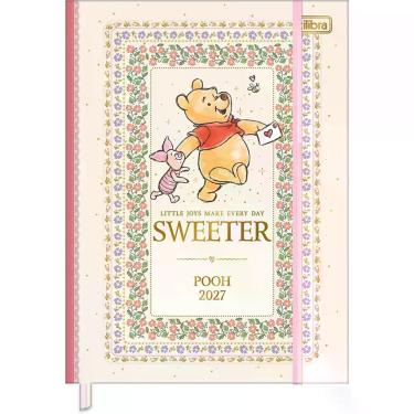 Imagem de Agenda Diária Ursinho Pooh Super Decorada Costurada 2027 - Tilibra -, 