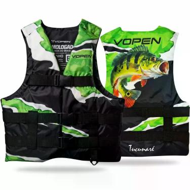 Imagem de Colete Salva Vidas Homologado Nylon Fishing VP22F - Vopen, Tucunaré, E