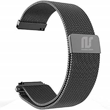 Imagem de Pulseiras NSmart compatíveis com Amazfit GTR 47MM / GTR 2 / GTR 2e / GTR 3 / GTR 4 (Preta Aço)