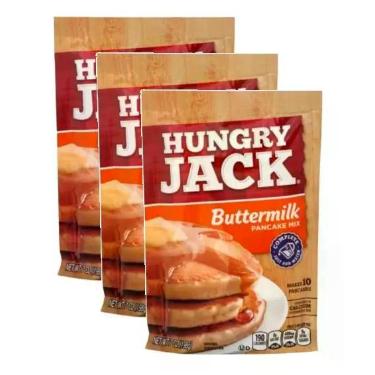 Imagem de 3 Hungry Jack Buttermilk Massa Panqueca E Waffle Mix 198g
