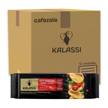 Imagem de Biscoito de Arroz Importado Kalassi Chilli 12 Pacotes D 100g, Chilli