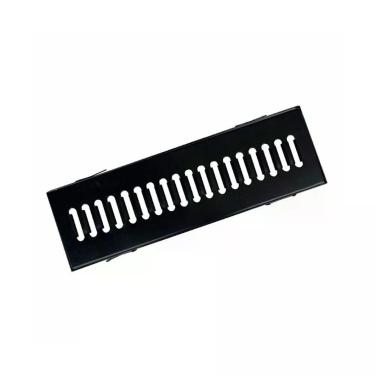 Imagem de Ralo Grelha GEP002OM com Escoamento Eficiente e Caixilho em Aço Galvanizado Preto Ouro Minas 15x50cm