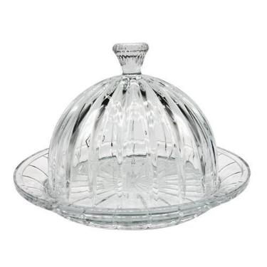 Imagem de Queijeira com Tampa de vidro Cristal Glasgow Elegante - FULL FIT