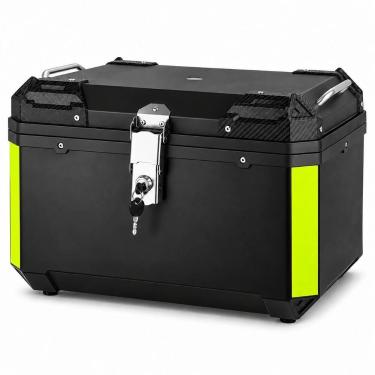 Imagem de Baú Traseiro para Moto 45L Universal com Chave Base de Fixação e Refle