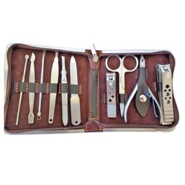 Imagem de Kit de Unha Manicure e Pedicure Quadrado/Preto 10pçs