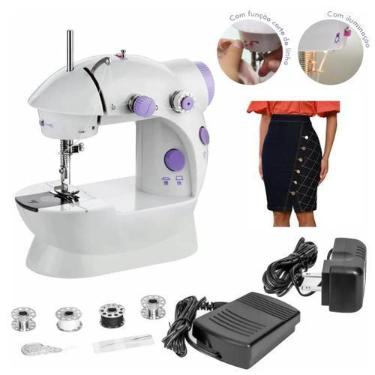 Imagem de Máquina De Costura Reta Mini Costura Rápida Branca 110V 220V - Lippin,