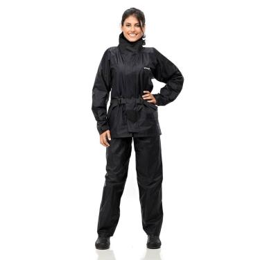Imagem de Capa Chuva Conjunto Nylon Feminino Moto Motoboy Pantaneiro, G, Preto