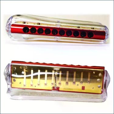 Imagem de Gaita TurboHarp 10 Buracos em Lá - Vermelho Claro