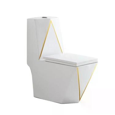 Imagem de Vaso Sanitário Acoplado (monobloco) Imperial Diamond Gold