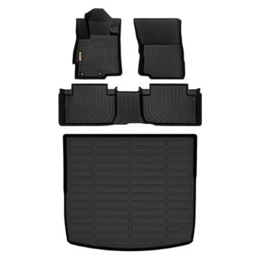 Imagem de Binmotor - Tapetes de chão e forro de carga para Mitsubishi Eclipse Cross 2022-2025, TPE para todos os climas para acessórios Eclipse Cross Tapete de porta-malas de carga - preto