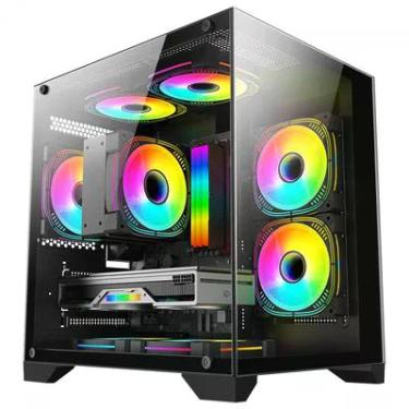 Imagem de Gabinete Gamer K-mex Aquário Micro, Mini Tower, Vidro Temperado, M-atx, Sem Fonte, Sem Fan, Preto, Cg0830