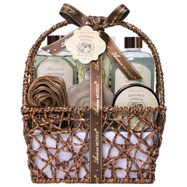 Imagem de Cestas de presentes de spa ArioseMonde Coconut Vanilla Bath Set para m