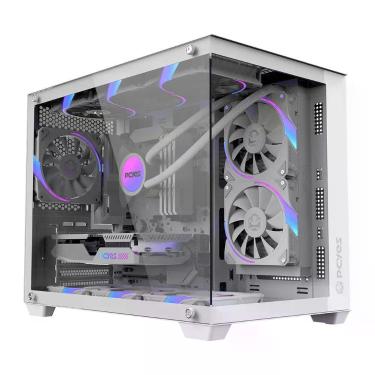 Imagem de Gabinete Gamer Forcefield V2 White Ghost GFFV2WG Mid-tower Mini ITX e Micro ATX Vidro Temperado Branco Pcyes