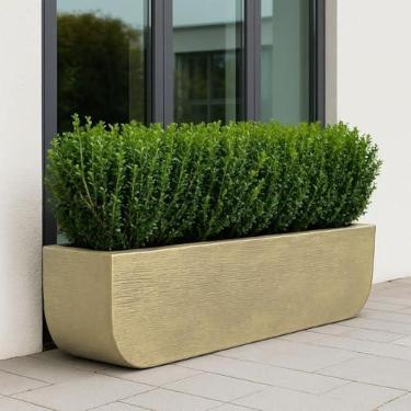 Imagem de Vaso Decorativo Jardineira Floreira Polietileno Grande 84 Cm (BEGE)