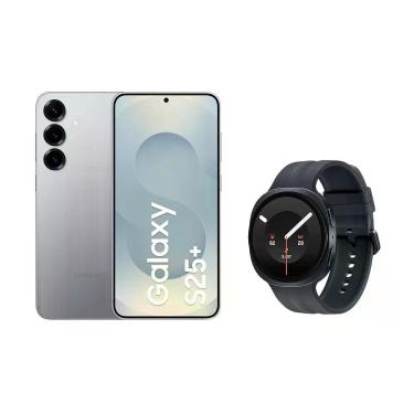 Imagem de Celular Samsung S25+ (512GB) - Prata + Watch9 BT 40 mm - Grafite, 512G