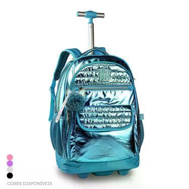 Imagem de Mochila De Carrinho Rebecca Bonbon Metalizada Rb3172
