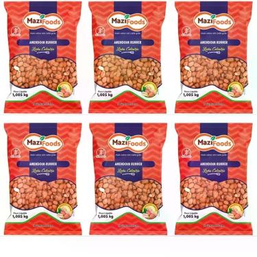 Imagem de Kit 6 Pacotes Amendoim Sem Glúten Runner 1kg cada Linha Culinária - Ma