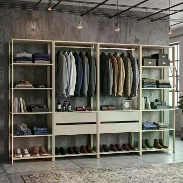 Imagem de Guarda-Roupa Closet Modulado Siena 264cm 4 Gavetas 2 Cabideiros e 12 P