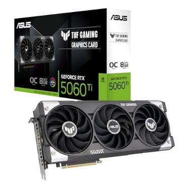 Imagem de ASUS Placa gráfica para jogos TUF Gaming GeForce RTX ™ 5060 Ti 8GB GDDR7 OC Edition (PCIe® 5.0, HDMI®/DP 2.1, slot 3.1, componentes de nível militar, revestimento protetor PCB, ventiladores axial-tech