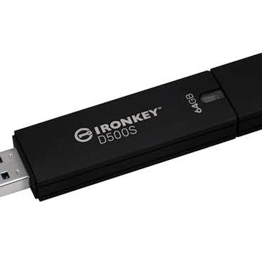 Imagem de Kingston Ironkey D500S 64GB Pen Drive criptografado | Partição dupla oculta | FIPS 140-3 nível 3 | XTS-AES 256-bit | BadUSB e proteção Brute Force | Opção de vários pinos | IKD500S/64GB