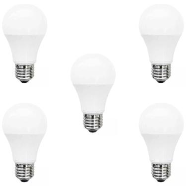 Imagem de Kit 5 lampada led bulbo 12w branco frio 6500k biv e27 kian, Bivolt