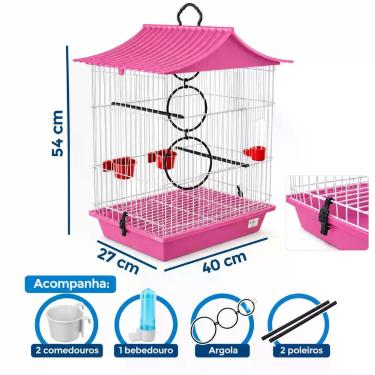 Imagem de Gaiola Chinesinha Para Calopsita Completa Com Acessórios - NoBrand, GA