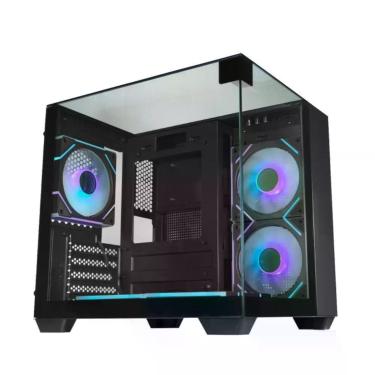 Imagem de Gabinete Gamer Aquário Visão Infinita 2 - CG01X2RH001CB0X Micro ATX Aço com Suporte para Watercooler Transparente K-Mex