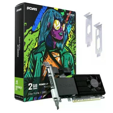 Imagem de Placa de Vídeo PPET7102GBLP Geforce GT 710 2GB DDR3 64 Bits Low Profile Pcyes