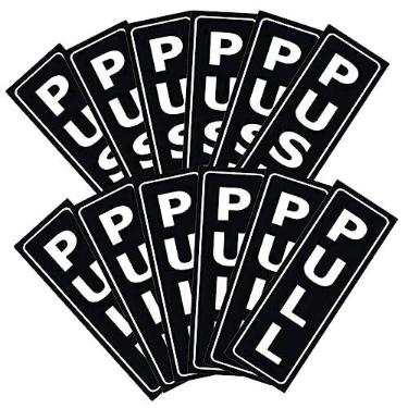Imagem de Angoily 6 Conjuntos De Adesivos De Parede Push Push Adesivo Vertical Push Push Loja Sinais Push Janela Adesivos Decalque Para Adesivos De Porta Push Sticky Pull Push Adesivo Avançado