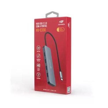 Imagem de Hub C3tech Usb 4 Portas Tipo C  Preto