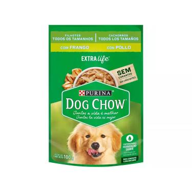Imagem de Sachê Purina Dog Chow Cães Filhotes Sabor Frango e Arroz 100g