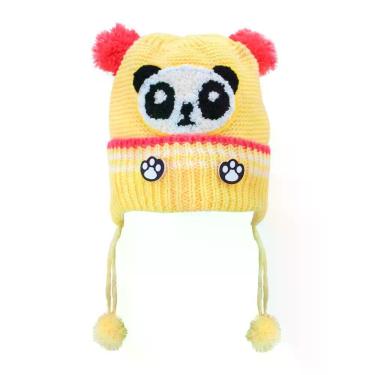 Imagem de Touca Gorro Infantil Amarela Panda Tamanho único