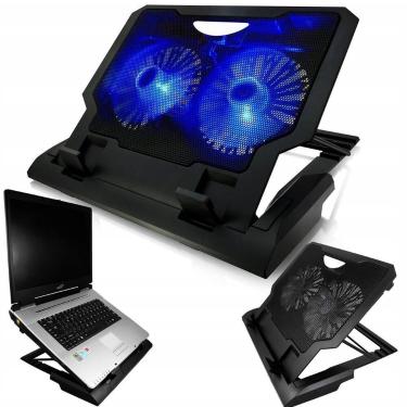 Imagem de Base Refrigeradora P/ Notebook Gamer Ventoinhas Usb Silenciosa Dobráve
