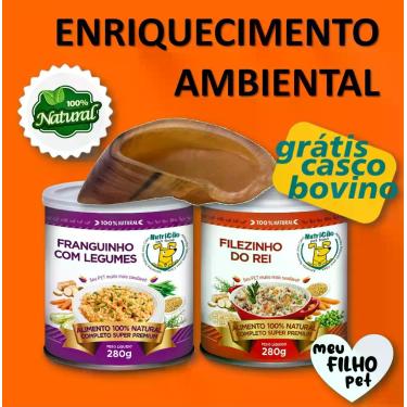 Imagem de Kit Ração Úmida Enriquecimento Ambienal Brinquedo para Cachorro Intera