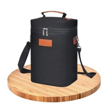 Imagem de Liz KO Bolsa Para Vinho Térmica Wine Bag Porta Vinho 2 Garrafas Multiuso