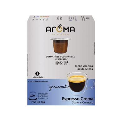 Imagem de Aroma Selezione Cápsulas De Café Aroma Espresso Crema Compatível Com Nespresso Contém 10 Cápsulas