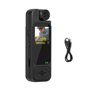 Imagem de Câmera de vídeo portátil Mini Body 1080P com lente rotativa de 180°