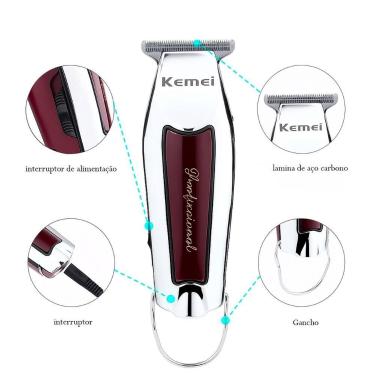 Imagem de Maquininha Leve Kemei Para Salão De Beleza - RELET