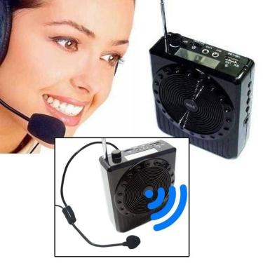 Imagem de Megafone Amplificador Voz Microfone Professor Preto - Lx Shop