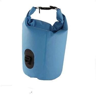 Imagem de Saco impermeável de PVC multifunções impermeável, com alça de ombro ajustável longa para canoagem Caiaque Pesca Rafting Natação Camping Snowboarding resistente ao desgaste