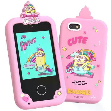 Imagem de Smartphone Infantil KOKODI Kids Minions Rosa com Tela Sensível ao Toqu