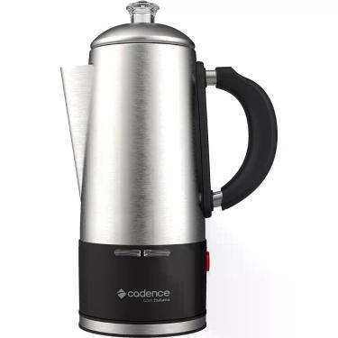 Imagem de Cafeteira Elétrica Italiana Cadence Gran Inox CAF120-127 Aço Inox 1,5L com Base Aquecimento 110V