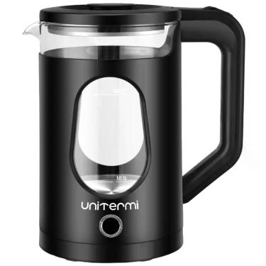Imagem de Chaleira Elétrica Inox e Vidro 1,5L 110V Unitermi, PRETA