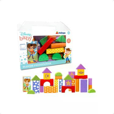 Imagem de Blocos Pedagógicos Toy Story Disney Baby 39 Peças Desenvolve a Coorden