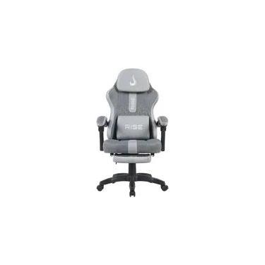 Imagem de Cadeira Gamer Rise Mode Z11, Ângulo Ajustável, Tecido, Cinza - RM-CG-Z11-GG